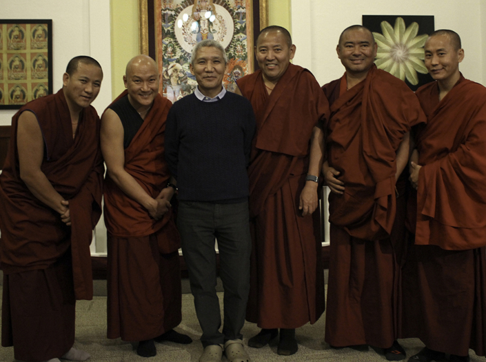 Compassion Tour monks with Thupten Jinpa, Ph.D.